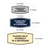 Fancy Please Help Yourself To A Beverage Sign (Black) -