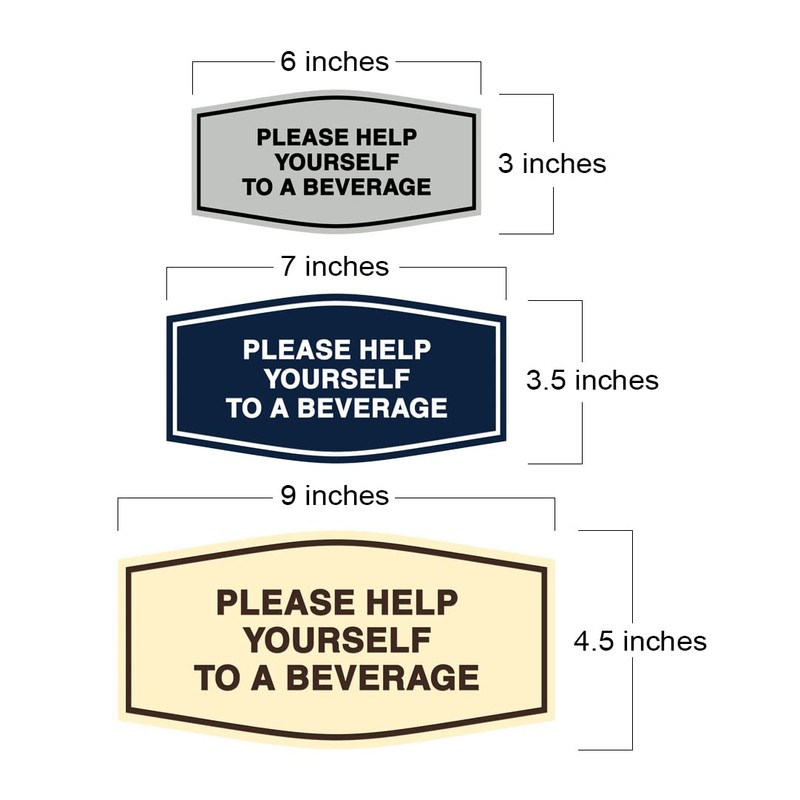 Fancy Please Help Yourself To A Beverage Sign (Black) -