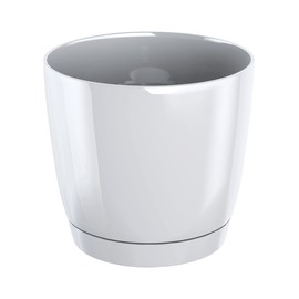 Prosper Plast DUOP240-S449 24 x 22 cm "Coubi" Flowerpot - White