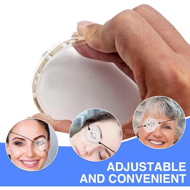 3 Pcs Transparent Ventilated Eye Patches,9 Hole Protective Eye Shield