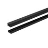1/8" Panel Sliding Door Track – 36" Black Plastic Upper