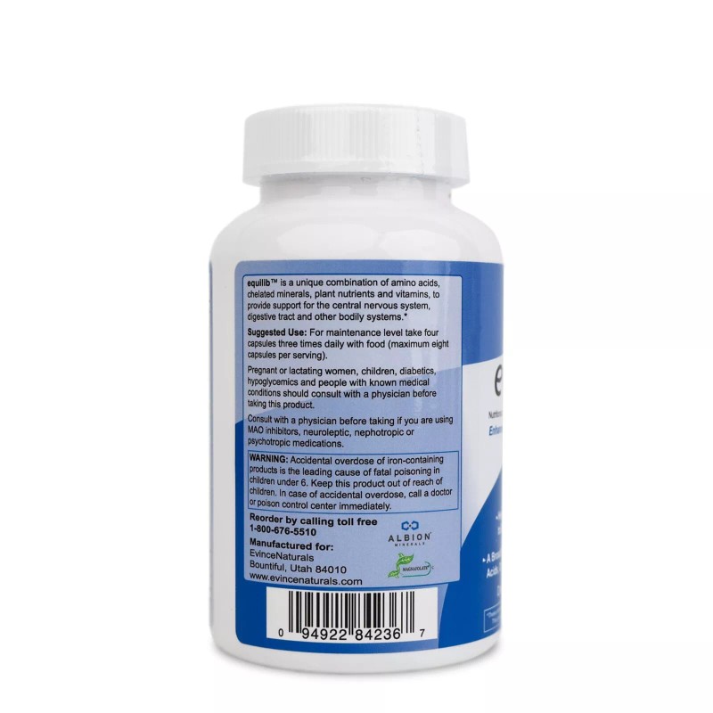 Equilib All Natural Supplement Capsules Enhanced with Methyl Folate, 228