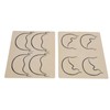 10pcs Tattoo Scalp Practice Skin Front Side Ink Free Rubber