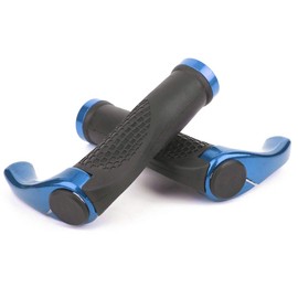 Anti-slip Double Lock Design High Strength Easy to Install Bicycle Handlebar Grip Kit, Mountain Bike Handlebar Grips, Blue for Bicycle Riding Equipment