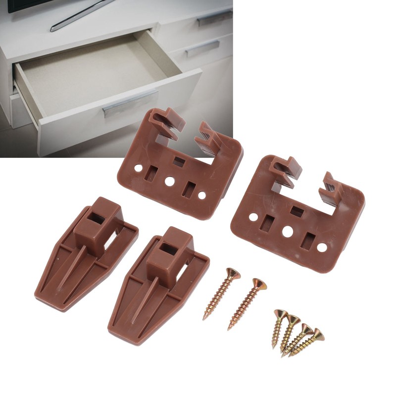 10 Pack Drawer Track Guide and Glides Dresser Center Mount