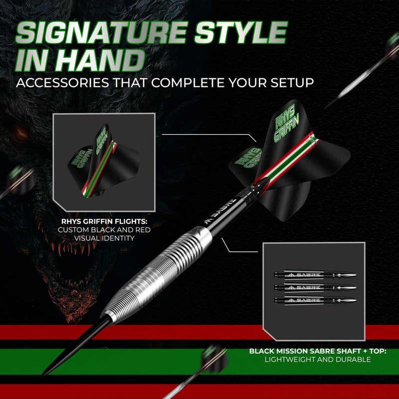 Mission | Rhys Griffin Darts | Steel Tip | 95%