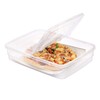 TOLIDA 14 x 10.3 Clear Plastic Pizza Dough Trays with
