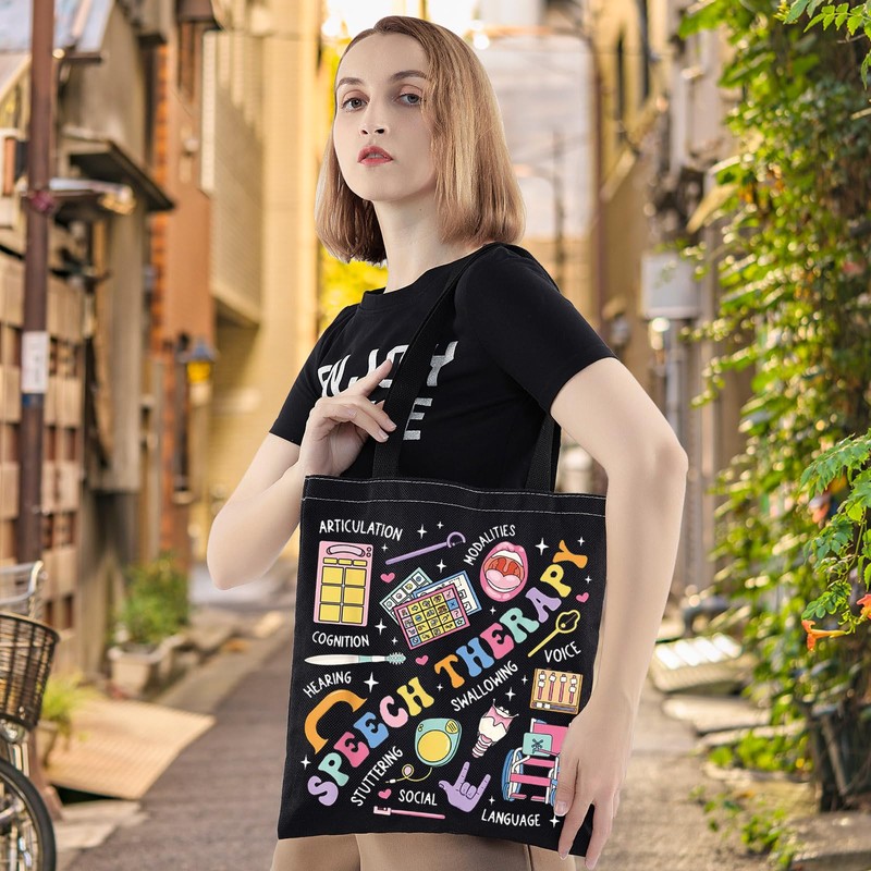 LEVLO Speech Therapy Tote Bag SLP Appreciation Gift Speech Language