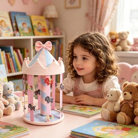 Organizador De Pinzas De Pelo Soporte para Lazos y Accesorios Portapinzas de Exhibición Para Tocador, Habitación De Niñas, Mostrador, Habitación Infantil, Cómoda, Dormitorio, Hogar Y