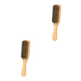 FOMIYES 2pcs Men's Beard Styler Bristle Brush Beard Comb Styling Tool for Grooming