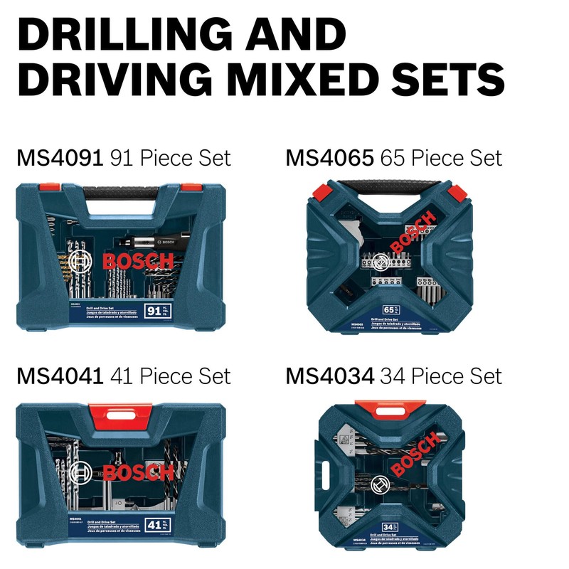 BOSCH MS4091 91-Piece Drilling and Driving Mixed Set with Included