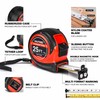 HAUTMEC Tape Measure 25ft with 1/8 Fractional Markings Dual Metric/Imperial
