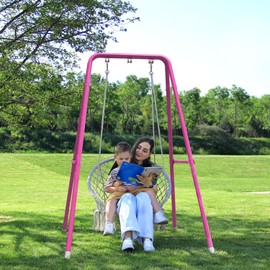 G TALECO GEAR Hammock Chair Stand,Heavy-Duty Steel 300LBS Multi-Use Hammock Stand for Outdoor Indoor, Swing Chair not Include