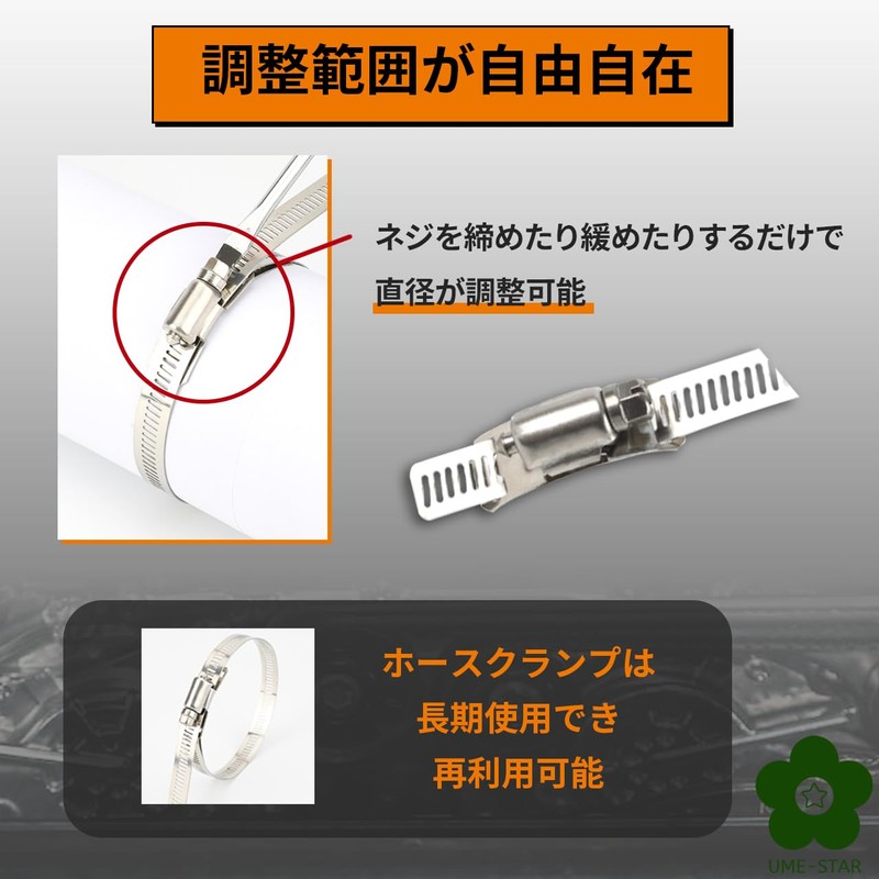 UME-STAR Hose Band, Stainless Steel Hose Clamp, Duct Band (Band