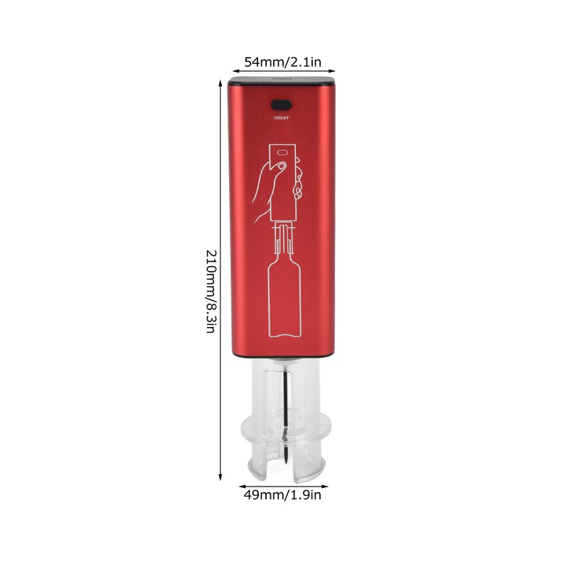 Electric Wine Opener Aluminum Alloy USB Charging Automatic Corkscrew Set