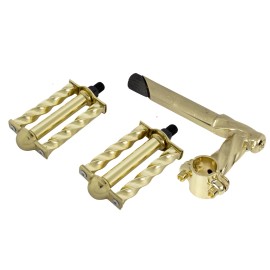 OG Twisted 22.2 Stem & Square Twisted 1/2 Pedals Gold