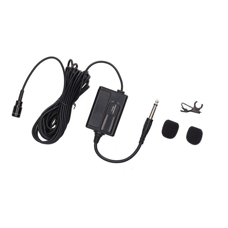 236in Wired Lavalier Microphone Clip On Lapel Condenser Mic for
