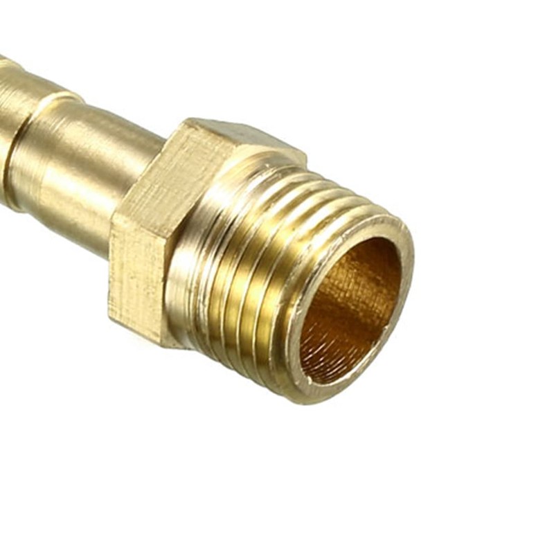 sourcing map Brass Hose Connection Pipe Connection 6 mm Spout