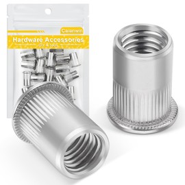 Caianwin Flat Head Rivet Nuts Stainless Steel A2 V2A Threaded Rivets M8 Blind Rivet Nuts Rivet Nut for Metal, Plastic, Fibreglass Pack of 20