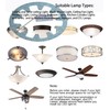 OLYMSTAR - Kit de luz LED de repuesto para ventilador