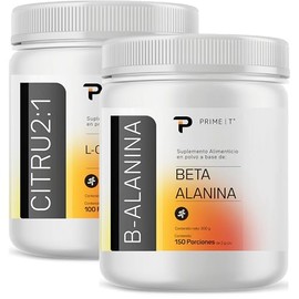 Primetech Nutrition Citrulina Malato y Beta Alanina, crea y personaliza tu propio Pre Entreno sin estimulantes, con ingredientes de alta pureza para un excelente rendimiento en el deporte