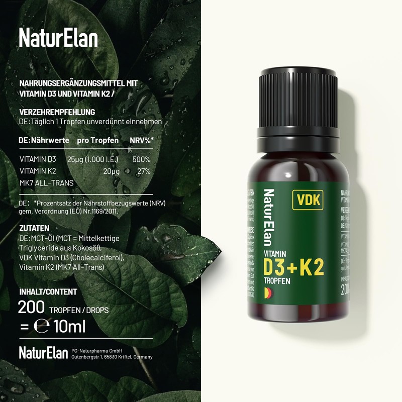 Vitamin D3 K2 drops 1000 IU