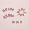 RUOKEXIN Coffin Press on Nails Medium Length Fake Nails Ombre