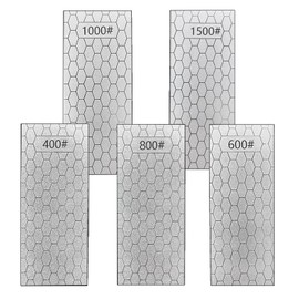 Diamond Sharpening stones, 5 Pcs Diamond Whetstone with Extra Fine/Coarse Plate and Non-slip Base