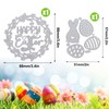 Bymivofun 5 Pieces Easter Cutting Dies Rabbit Eggs Cutting Dies