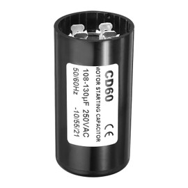PATIKIL Motor Start Capacitor CD60 108-130uF/Mfd 250VAC 50/60Hz Operating Capacitor for Electric Motor Starts Running
