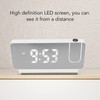 LED Projection Alarm Clock for Bedroom, Digital Clock with 180°