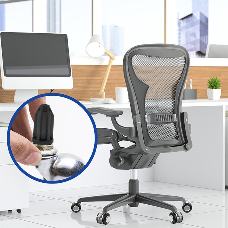 fengxiaomin-10PCS Black Caster Socket Sleeve Round Inserts, plastic caster stem