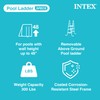 Intex Steel Frame Above Ground Swimming Pool Entry/Exit Ladder for