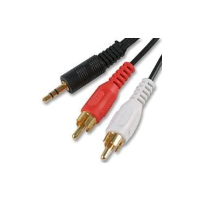 Cable-Core 3.5mm Jack to 2 x RCA Phono Audio Cable