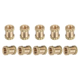 DTGN M2x4x3.5mm (IDxLxOD) Knurled Insert Nuts Brass Plastic Shell Brass Female Thread Heatset 20pcs
