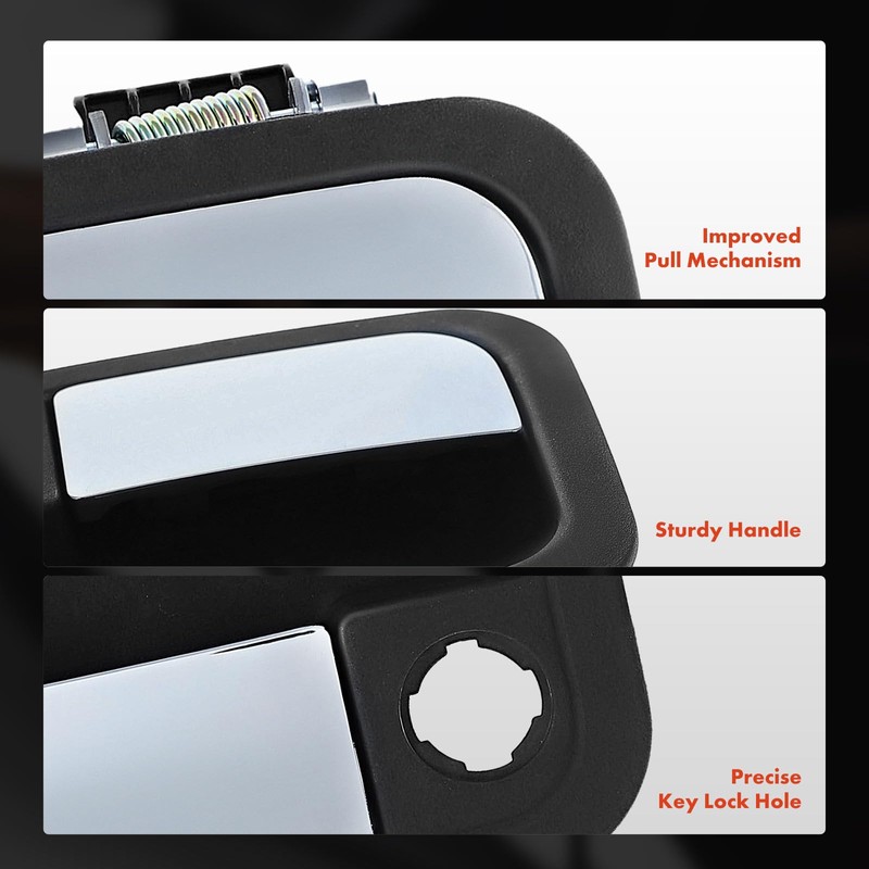 A-Premium Exterior Door Handle with Key Cylinder Compatible with Kenworth