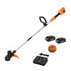 WORX Cordless String Trimmer, 13'' Electric Weed Eater with Dual-Exit