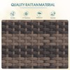 Devoko Outdoor Pool Towel Rack Patio Waterproof Rattan Wicker Storage