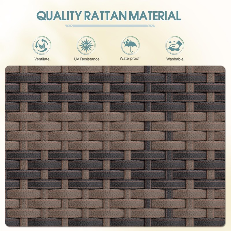 Devoko Outdoor Pool Towel Rack Patio Waterproof Rattan Wicker Storage