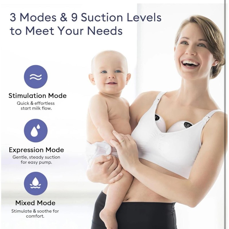 Momfann Electric Breast Pump Kit - Wearable, Hands-Free APP Control