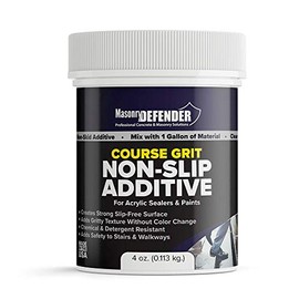 MasonryDefender Anti Slip Additive Coarse Grit - Non Slip Floor Grip for Acrylic Sealers - 4 oz.