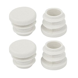 sourcingmap 4 Pcs White 15mm Diameter Blanking End Caps Tube Bung Insert Protector