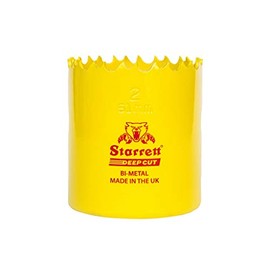 Starrett Deep Cut Hole Saw - DCH0114 Heavy Duty Bi-Metal with Extra Cobalt HSS Teeth - For Metals Wood Cast Iron Fibreglass Plastic Materials - 32mm