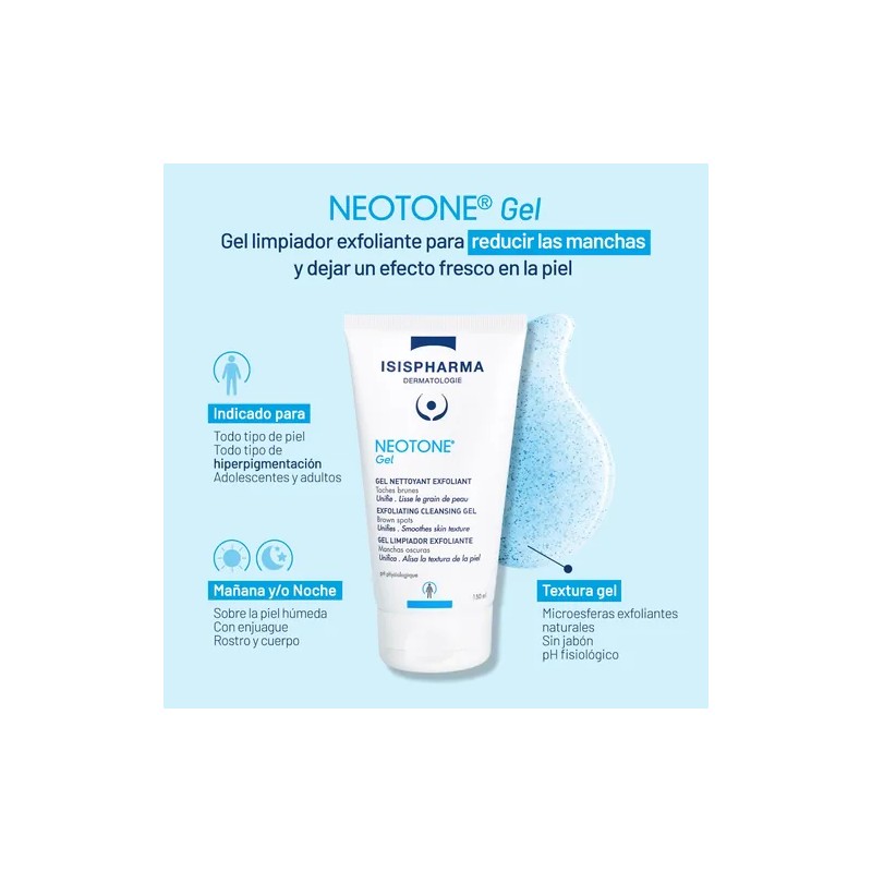 Isispharma Neotone Gel Exfoliante 150ml Tipo de piel Sensible