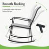 Shintenchi 3 Piece Rocking Bistro Set, Outdoor Furniture with Rocker