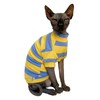 Sphynx Cat Clothes Shirts for Hairless Cat, Wide Stripe Cats
