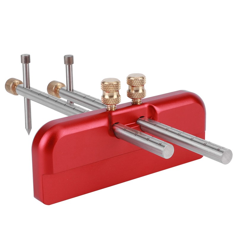 Woodworking Linear Scriber Mortise Gauge Ruler Double Head Aluminium Alloy
