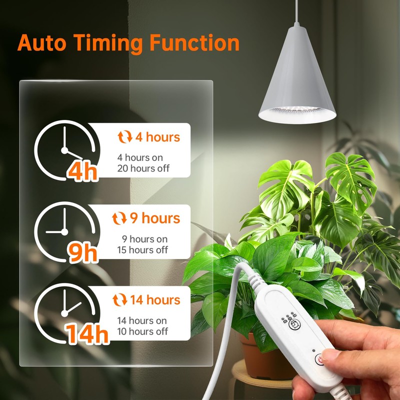 Bstrip Hanging Grow Lights for Indoor Plants-25W Full Spectrum 5000K