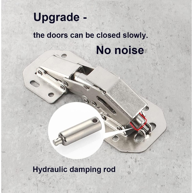 Heavy Duty Soft Close Cabinet Hinges, Stainless Steel Surface Mount,