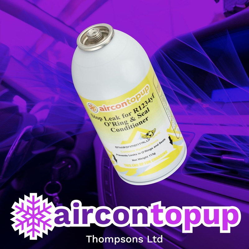 AirconTopup DIY Regas Car Aircon R1234yf Compatible Leak Sealer x1